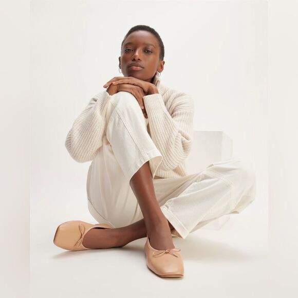 NEW EVERLANE The Day Ballet Flat in blush tan - Picture 3 of 10